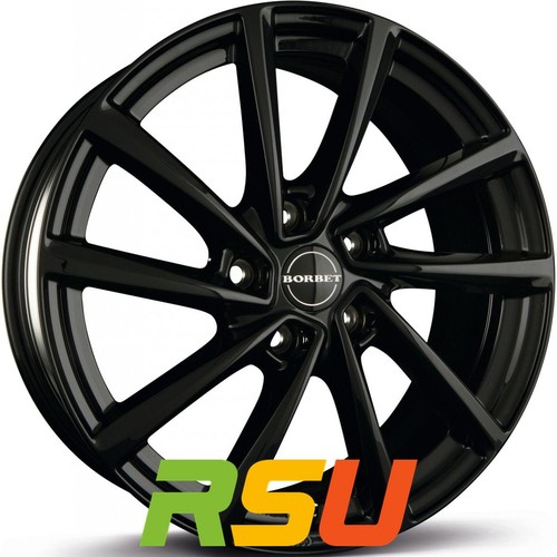 Borbet black glossy - black, 7x19"